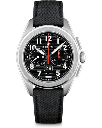 Zenith Steel Pilot Automatic Watch 42.5mm - Black