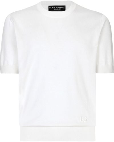 Dolce & Gabbana Silk T-shirt - White