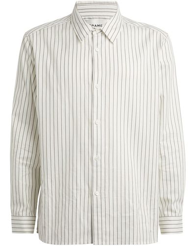 FRAME Cotton Pinstripe Shirt - White