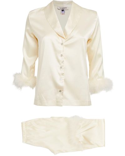 Gilda & Pearl Silk Celeste Pajama Set - White