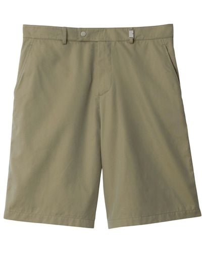 Burberry Cotton Chino Shorts - Green