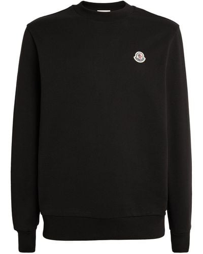 Moncler Cotton Logo Sweatshirt - Black