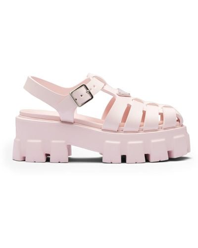 Prada Rubber Platform Sandals 55 - Pink
