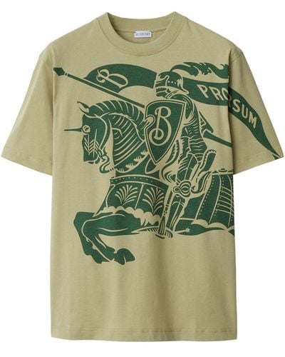 Burberry Cotton Ekd Print T-shirt - Green