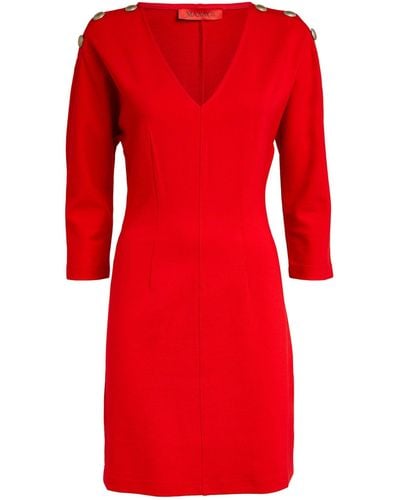 MAX&Co. Button-detail Mini Dress - Red