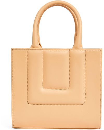 D'Estree Small Leather Sol Tote Bag - Natural