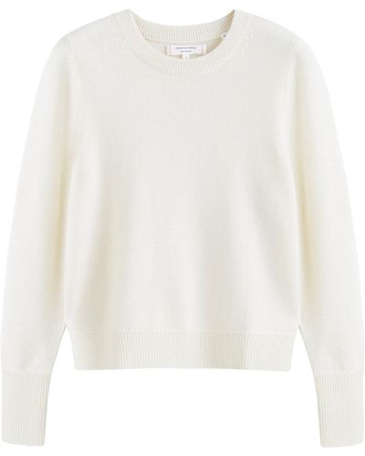 Chinti & Parker Cashmere Cropped Sweater - White
