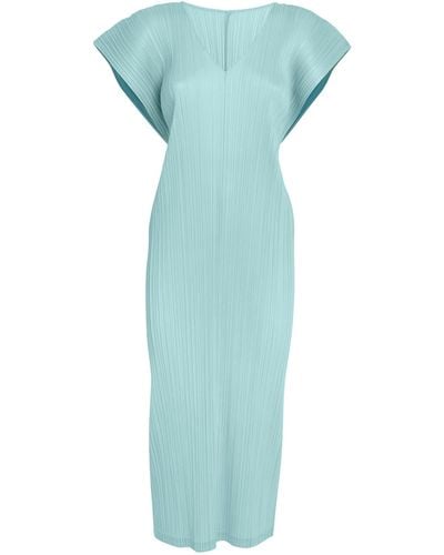 Pleats Please Issey Miyake Monthly Colours March Maxi Dress - Green