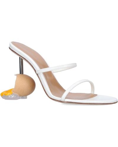 Loewe Broken Egg Sandals 100 - White
