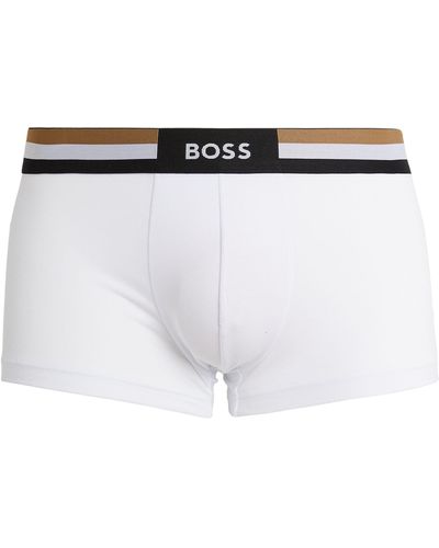 BOSS Logo Trunks - White