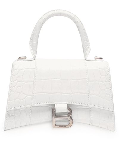 Balenciaga Xs Hourglass Top-handle Bag - White