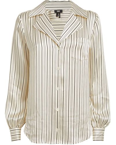 PAIGE Silk Capriana Shirt - White