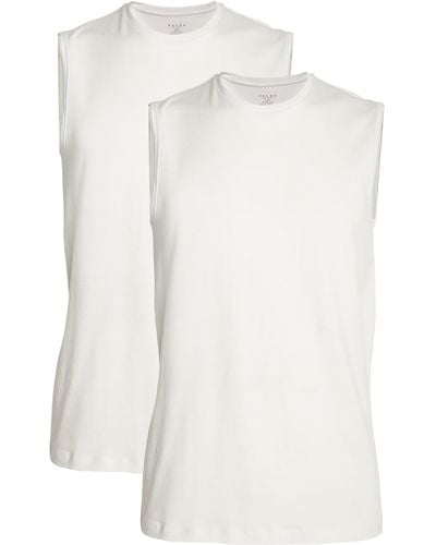 FALKE Cotton-blend Daily Comfort Muscle Shirt (pack Of 2) - White