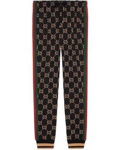 Gucci Web-detail Gg Track Pants - Black