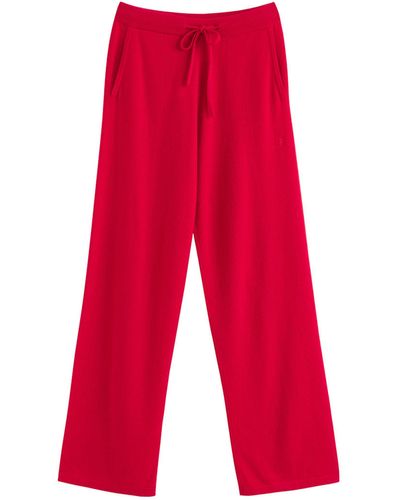 Chinti & Parker Cashmere Wide-leg Pants - Red