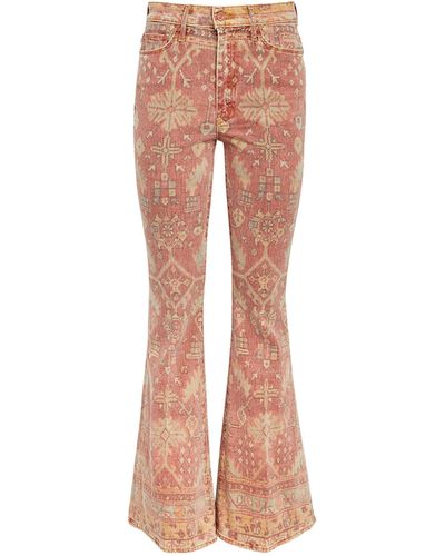 Mother The Super Cruiser High-rise Flared Jeans - Pink