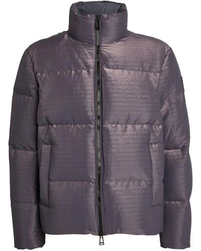 Belstaff Grid Paxton Puffer Jacket - Purple