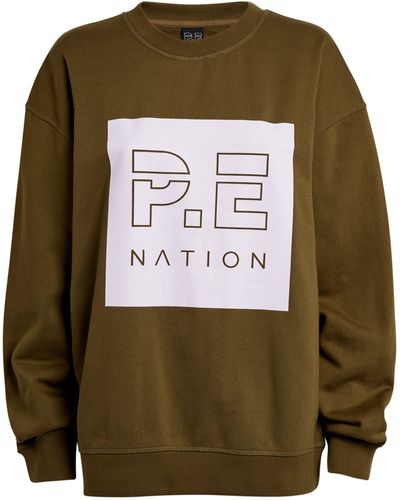 P.E Nation Organic Cotton Cut Shot Sweatshirt - Green