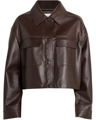 Yves Salomon Lambskin Leather Jacket - Brown