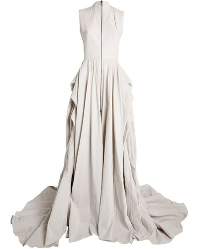 Maticevski Aura Zip-front Gathered Gown - White