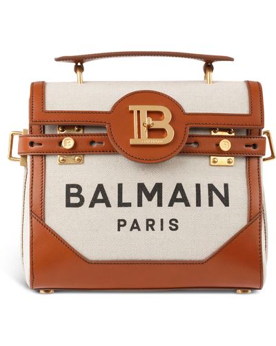 Balmain B-buzz 23 Top-handle Bag - Brown