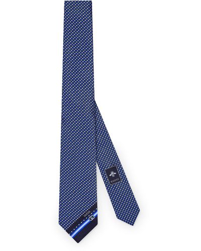 Gucci Silk Polka Dot Tie - Blue