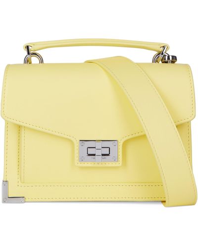 The Kooples Small Leather Emily Cross-body Bag - Yellow