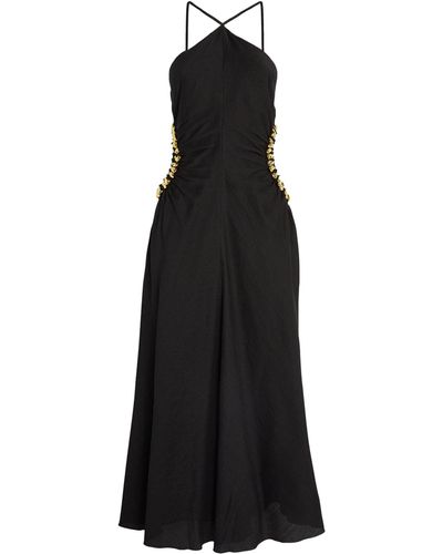 Cult Gaia Embellished Silvia Midi Dress - Black