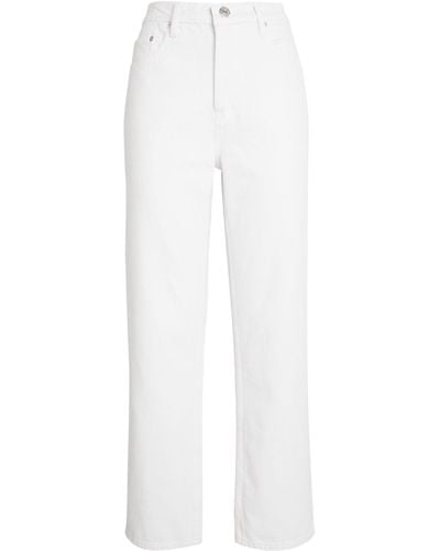 FRAME Slouchy Mid-rise Straight Jeans - White