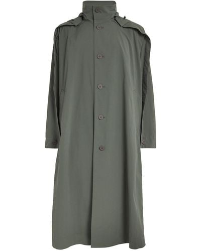 Homme Plissé Issey Miyake Hooded Raincoat - Grey
