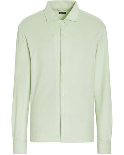 Zegna Cotton-silk Shirt - Green