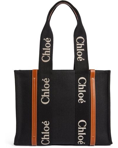 Chloé Medium Woody Tote Bag - Black