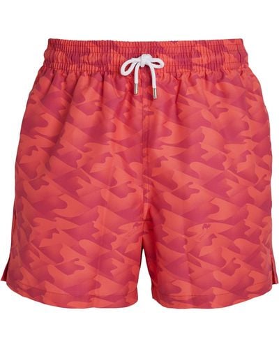 Derek Rose Printed Maui Swim Shorts - Red