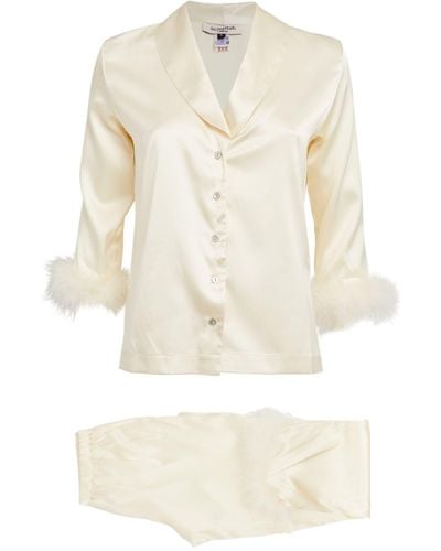 Gilda & Pearl Silk Celeste Pajama Set - White
