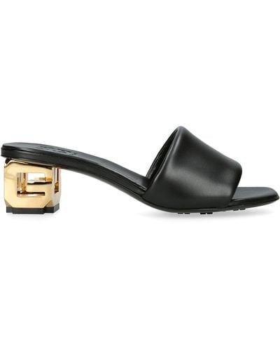 Givenchy Leather G Cube Mules 45 - Black