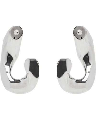 Alexander McQueen Oversized Chain Hoop Earrings - Metallic
