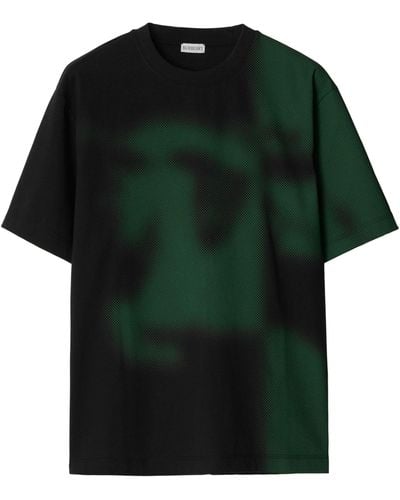 Burberry Cotton Halftone-ekd T-shirt - Green