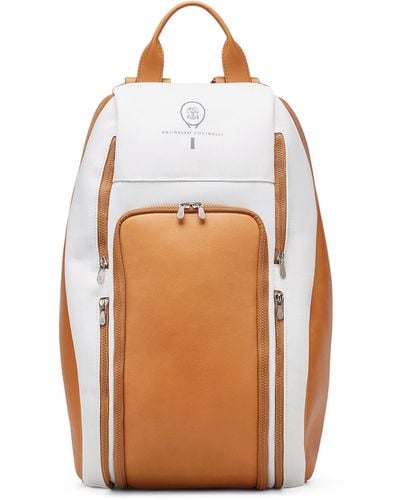 Brunello Cucinelli Nylon-leather Tennis Backpack - Natural