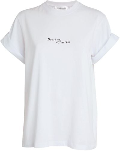 Victoria Beckham Cotton Graphic T-shirt - White