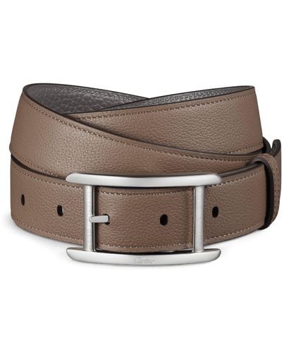 Cartier Faux Leather Tank Belt - Brown