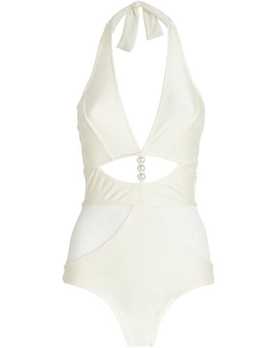 PATBO X Harrods Halterneck Swimsuit - White