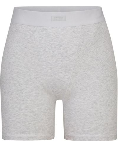 Skims Boyfriend Boxer Shorts - Gray