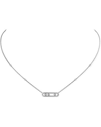 Messika White Gold And Diamond Baby Move Classique Pavé Necklace - Natural