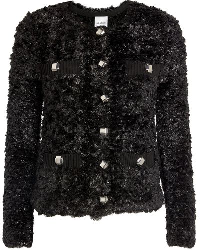 St. John Textured Cardigan - Black