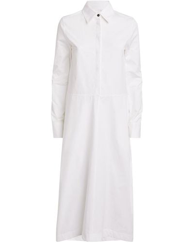 Jil Sander Collared Shirt Dress - White