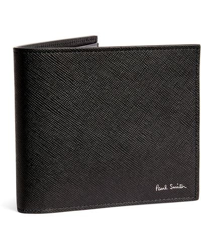 Paul Smith Leather Mini Blur Bifold Wallet - Black