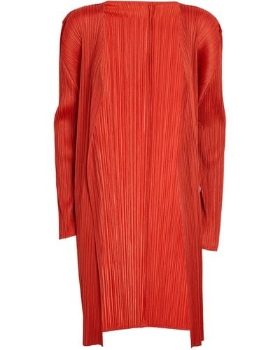 Pleats Please Issey Miyake Monthly Colours April Cardigan - Red