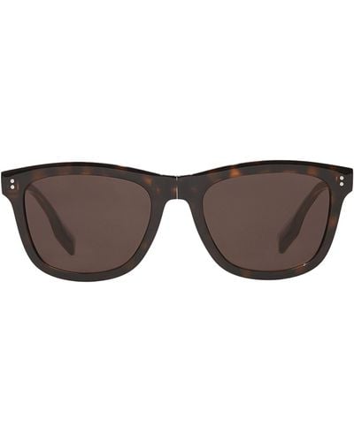Burberry Logo Detail Square Frame Sunglasses - Brown