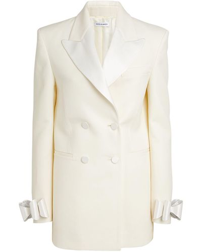 Mach & Mach Wool Blazer Dress - White