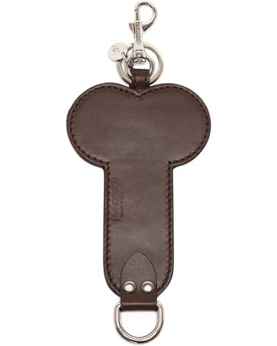 JW Anderson Leather Keyring - Brown